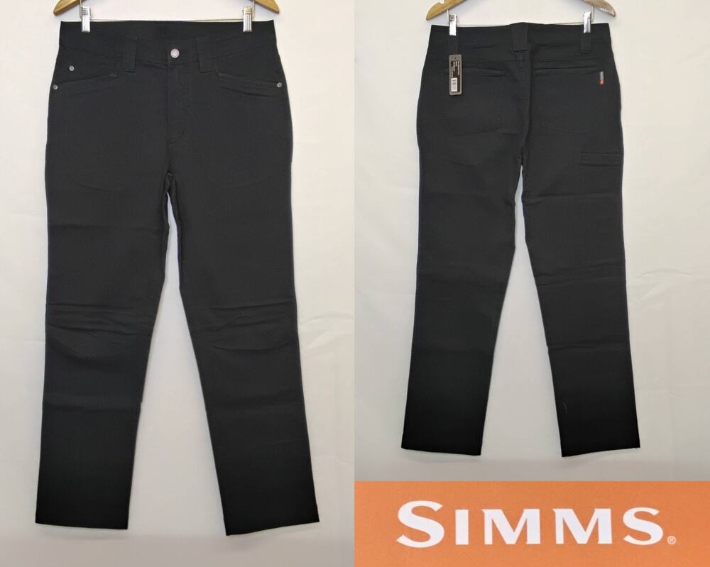 Simms Gallatin Pant Men's 34"x32" Black Utility Jeans New with Tags #J4685